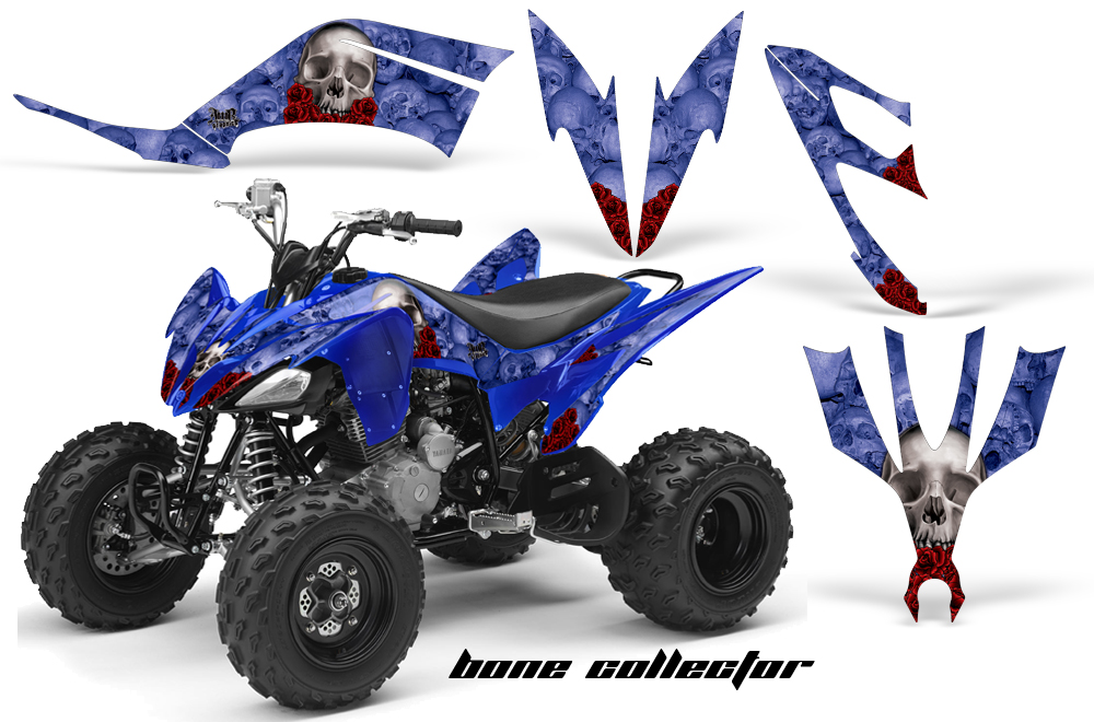 Yamaha Raptor 250 Graphics BoneCollector Blue